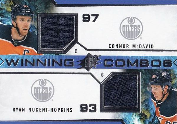 jersey karta McDAVID/NUGENT-HOPKINS 21-22 SPx Winning Combos Jersey číslo WC-CMRN